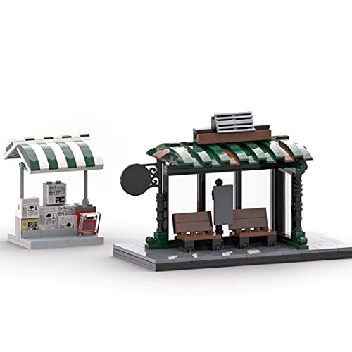 SENG Juego de construcción de ciudades de ciudad con kiosco, compatible con Lego (371 piezas)