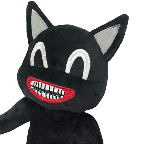 SHARRA Peluche, 30cm muñeco de Peluche Juguete de Peluche Gato de Dibujos Animados Felpa Suave y abrazado Anime Gato Juguete de Felpa decoración para niños, Negro
