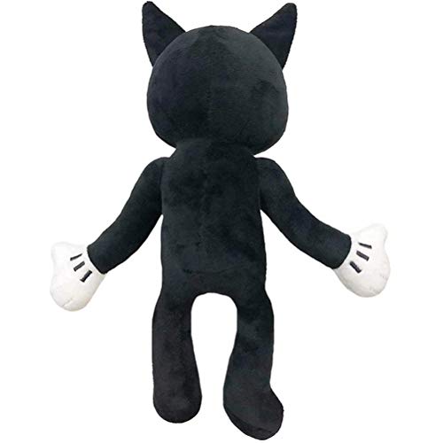 SHARRA Peluche, 30cm muñeco de Peluche Juguete de Peluche Gato de Dibujos Animados Felpa Suave y abrazado Anime Gato Juguete de Felpa decoración para niños, Negro