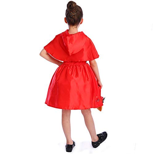 Sincere Party - Disfraz de Caperucita Roja con vestido con capa y cesta para niñas pequeñas