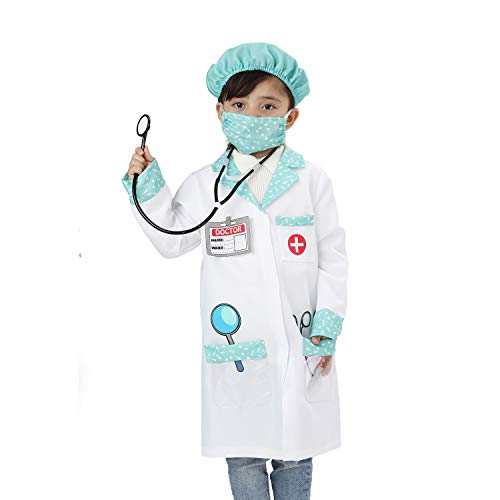 Sincere Party Disfraz de juego de rol de médico unisex para niños Disfraz de doctor Disfraz de juego de estilo A 5-7 años