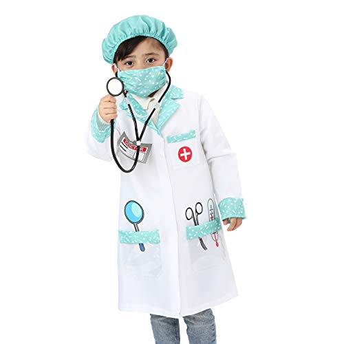 Sincere Party Disfraz de juego de rol de médico unisex para niños Disfraz de doctor Disfraz de juego de estilo A 5-7 años