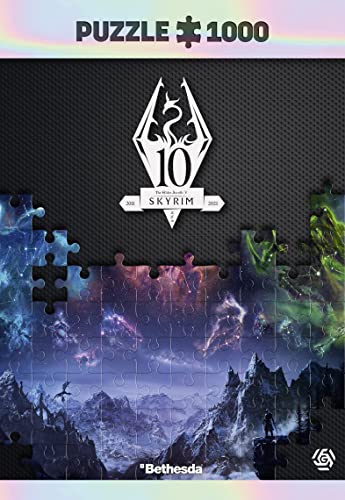 Skyrim: 10th Anniversary | Puzzle 1000 Piezas | Incluye póster y Bolsa | 68 x 48 | Videojuego | Rompecabezas para Adultos y Adolescentes | para Navidad y Regalos | Decoración