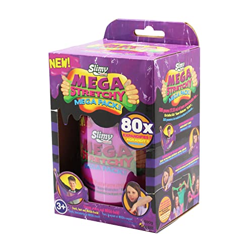 Slimy Masilla de juego Mega Stretchy de 500 g en color lila, para un placer natural de jugar al slime seguro