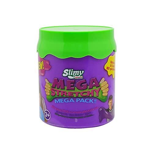 Slimy Masilla de juego Mega Stretchy de 500 g en color lila, para un placer natural de jugar al slime seguro