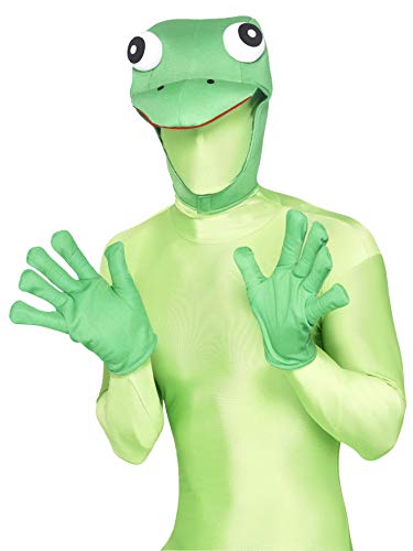 Smiffys-22164 Kit de rana, con capucha y guantes, color verde, Tamaño único (Smiffy's 22164) , color/modelo surtido