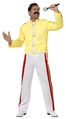 Smiffys 48299L Disfraz de Queen Freddie Mercury, amarillo, 42 - 44 pulgadas