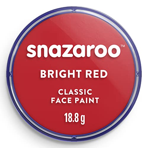Snazaroo- Pintura facial y Corporal, 18.8 g, Color rojo brillante (Colart 18055)