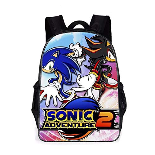Sonic The Hedgehog Backpacks Kids School Backpacks So-Nic Hedge-Hog 3D Printed Sonic School Bag for Boys Girls