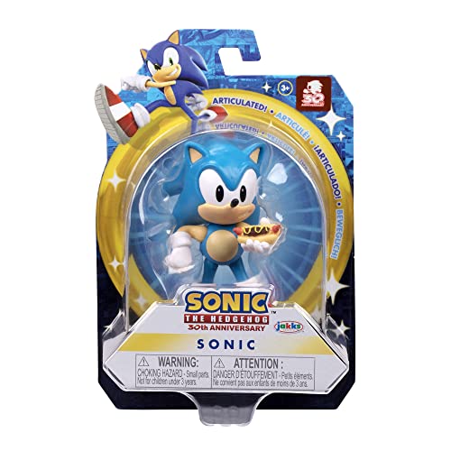 Sonic The Hedgehog Figura de acción de 2.5 pulgadas Sonic clásico con juguete coleccionable Hot Dog