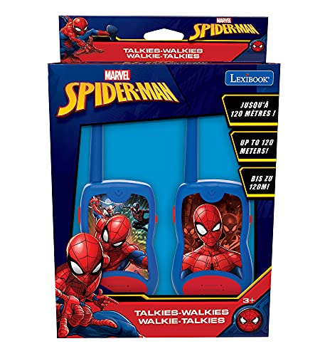 Spider-Man - Walkie-Talkies, 120 metros, juguete niño (Lexibook TW12SP)