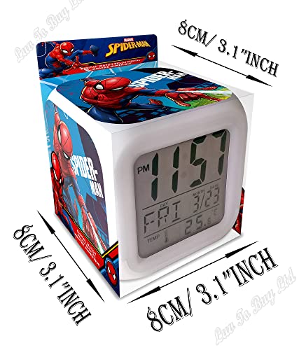 Spiderman oficial, despertador,reloj despertador digital LED, educativo