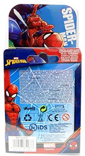 Spiderman oficial, despertador,reloj despertador digital LED, educativo