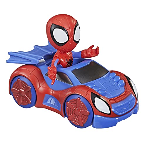 Spidey And His Amazing Friends Hasbro Marvel Figura de acción de Spidey y vehículo rastreador arácnido de Marvel, niños a Partir de 3 años, F1940