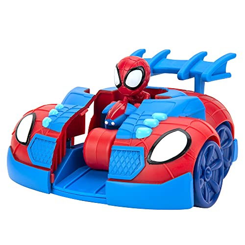 Spidey and His Amazing Friends- Vehiculo 2 en 1 Moto con Figura- (Toypartner SNF0019)