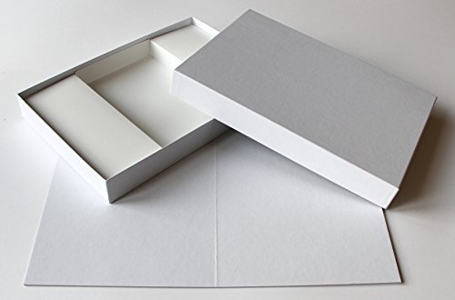Spieltz Juego de mesa para manualidades, juego de mesa en blanco, tablero de juego vacío de 30 x 40 cm + caja + inserto, papel de lino blanco, fabricado en Europa (tamaño mediano)