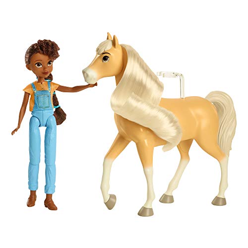 Spirit Pru con Chica Linda Muñeca articulada con caballo de juguete con crin y cabeza articulada (Mattel GXF22)