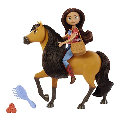 Spirit Rescue Ranch Lucky y Spirit Muñeca con caballo de juguete y accesorios, regalo para niñas y niños +3 años (Mattel HFB89)