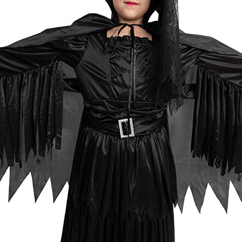 Spooktacular Creations Classic Child Wicked Witch Costume Gothic Sorceress Girl Black Witch for Halloween (Toddler( 3- 4yrs ))
