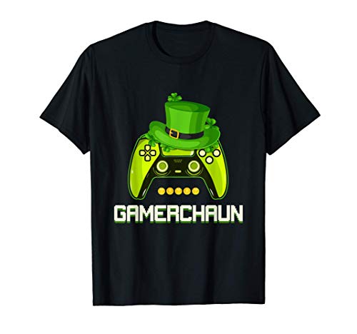 St Patricks Day Gamer - Gamerchaun Video Game Leprechaun Camiseta