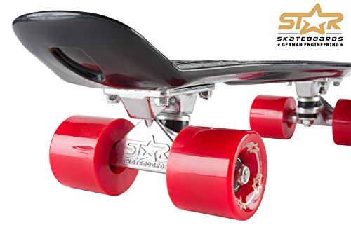 Star-Skateboards -60-RT-01-BKRD Skateboard, Negro/Rojo