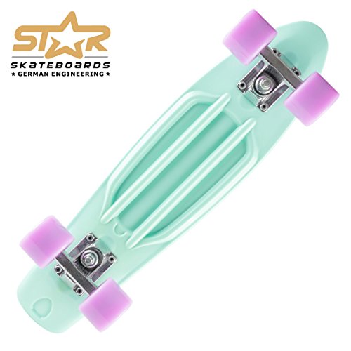 Star-Skateboards Vintage Cruiser Board ★ 22S Diamond Class Edition ★ Creamy Turquoise & Candy Purple