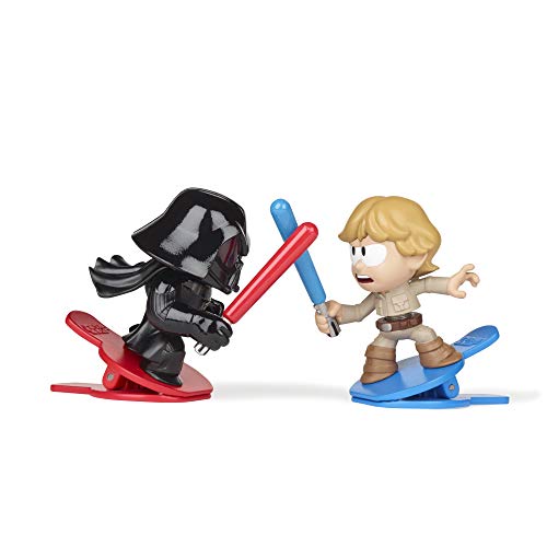 Star Wars Battle Bobblers Darth Vader vs Luke Skywalker Figura de acción de Batalla Recortable Paquete de 2, Juguetes para niños a Partir de 4 años (Hasbro E8030)