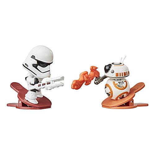 Star Wars Battle Bobblers First Order Stormtrooper Vs BB-8 Figura de acción de Batalla Recortable, Paquete de 2, Juguetes para niños de 4 años en adelante