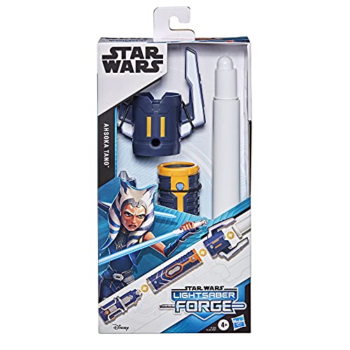 Star Wars Lightsaber Forge - Ahsoka Tano - Juguete Sable de luz Blanco Extensible - Juguete para niños de 4 años en adelante