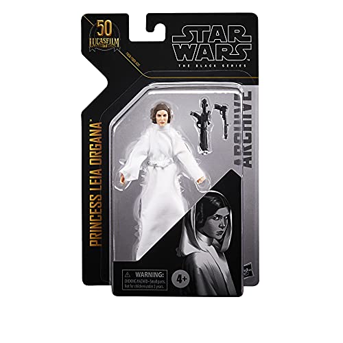 Star Wars The Black Series Archive Collection - Princess Leia Organa - Figura a Escala de 15 cm Nueva Esperanza - Figura del 50.º Aniversario de Lucasfilm