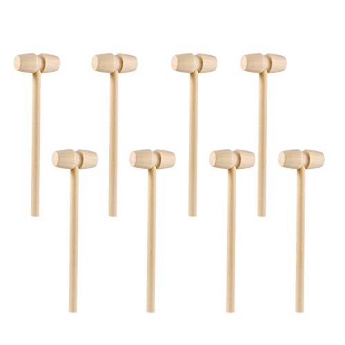STOBOK 20 mini martillos de madera para jugar al cangrejo de madera