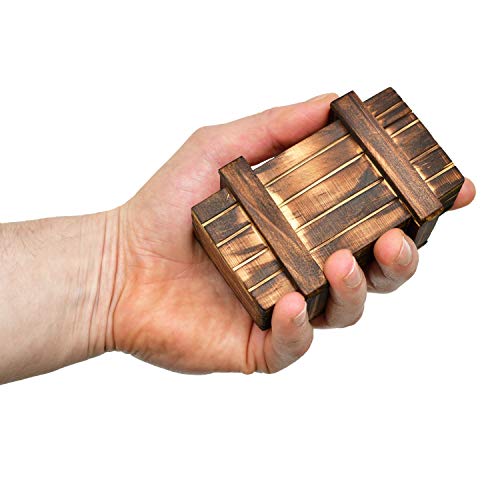 Store HD Caja de regalo mágica, rompecabezas, caja de madera con compartimento secreto para regalar dinero, cupones de cumpleaños, pequeños regalos, joyas