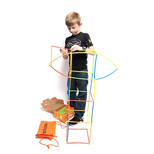Straw Constructor Interlocking Plastic Enginnering Toys-Colorful Building Toys-Fun- Educational- Safe for Kids-Develops Motor Skills-Construction Blocks- Best Gift for Boys and Girls