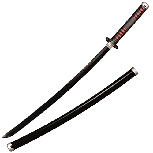 Sword Warrior - Espada Demon Slayer - Espada fabricada en madera de 104 cm - Ideal para fiestas cosplay - Anime japonés Kamado Tanjirou
