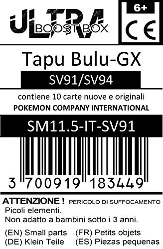 Tapu Bulu-GX (Tokotoro-GX) SV91/SV94 Secrète Gold - #myboost X Sole E Luna 11.5 Destino Sfuggente - Coffret de 10 Cartes Pokémon Italiennes