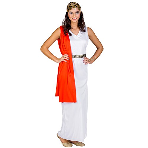 TecTake dressforfun Disfraz de Diosa Romana Venus para Mujer | Vestido con cinturón y Cinta con Aspecto de Laurel Dorada (L | no. 300264)