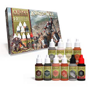 The Army Painter | Kings of War Kings of War Ogres Paint Set | 10 Colores Acrílicos para la Pintura de Huestes de Orcos y sus Máquinas de Guerra| Pintura de Modelos en Miniatura Wargames
