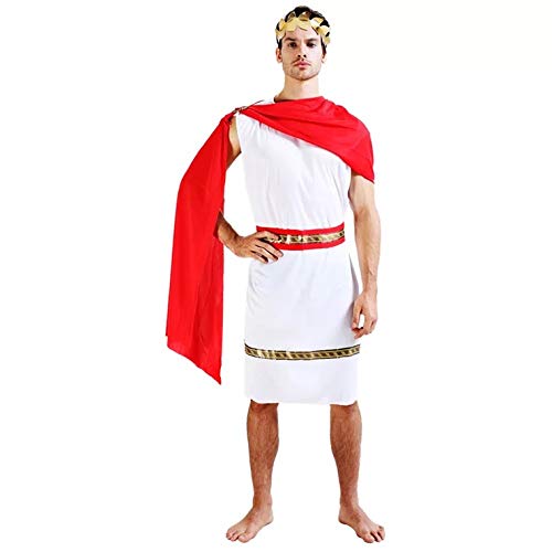 thematys® Disfraz de Julio César Toga Romana para Hombre Cosplay, Carnaval y Halloween, Talla única de 160-180 cm