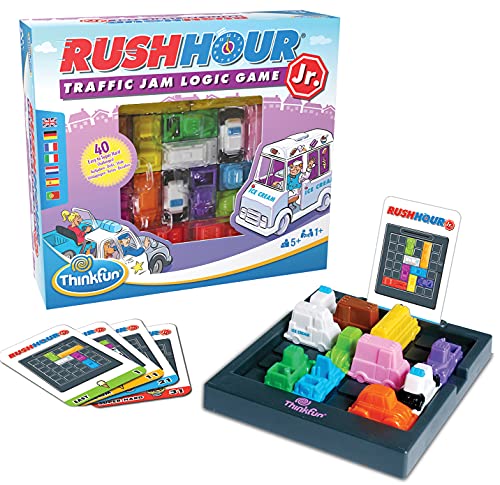 Thinkfun Rush Hour Junior - Traffic Jam Logic Juego de desafío Cerebral y Juguete de Tallo para niños de 5 años