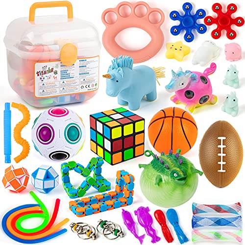 Tigerhu Fidget Toy Pack Barato, Alivia Estrés y la Ansiedad Toy, Fidget Toys Set De Juguetes Sensoriales Fidget para Regalo de Cumpleaños, Regalos para Niños, Antiestres Adultos