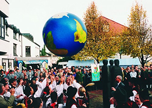 TOGU - Balón Hinchable, diseño de Planeta Tierra Blautransparent mit Erdaufdruck Talla:1,0 m