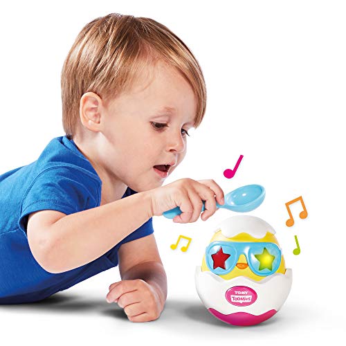 Toomies de Bizak, Bate el Huevo, Juguete Musical para Bebé, Juego de Aprendizaje de Sonidos y Colores, Incluye 1 Huevo Grande y 1 Cuchara