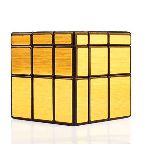 TOYESS Cubo Mágico, Mirror Cube Speed Cube 3x3x3 Rompecabezas Cubo de Velocidad Regalo de Adulto para Niños,Oro