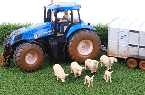 TOYLAND® Pack de 6 Figuras de Animales de ovejas y corderos a Escala 1:32 - The Farm Collection - Figuras de Animales coleccionables