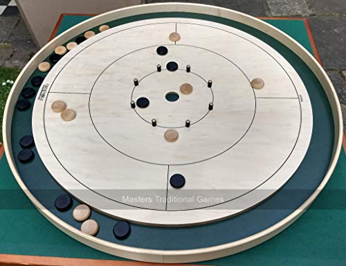 Tracey Tour Championship Crokinole Board (Masters Green Ditch and Hole with 26 disks)