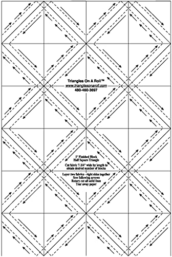 Triángulos en un Rollo Half-Square triángulos en un Rollo -50 '1 (Tamaño aproximado