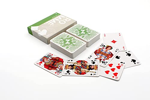 TS Spielkarten eco + Rommee, cartas, Canasta, puente, imagen francesa, Skat Poker Mau-Mau, juego de cartas originales de Romme