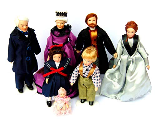 Tumdee Miniatures Dolls House - Juego de 7 muñecas en miniatura