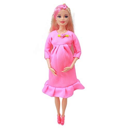 Ububiko Embarazada Baby Doll Juego de alimentación de muñeca Accesorios, muñeca, Maternidad Accesorios para Muñecas Bebé Conjunto Infantil de Imitación para Jugar
