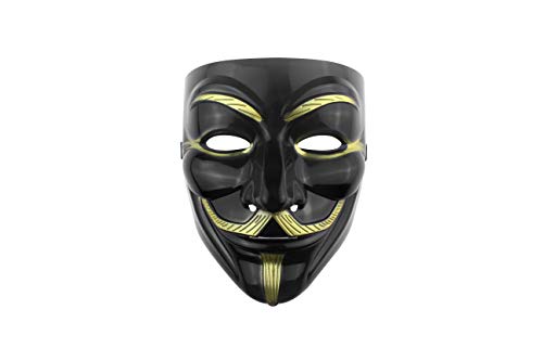 Udekit Hacker Máscara V para Vendetta Máscara Anónimo para Disfraz De Halloween Cosplay Accesorios Fiesta Props (4Piezas/Set)